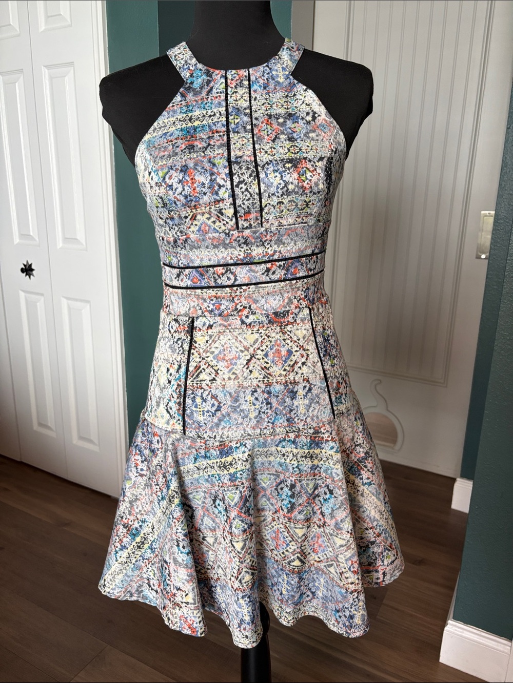 Parker Halter Fit & Flare Floral  Dress - Multicolor